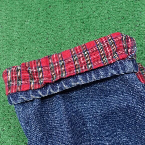 VINTAGE L.L.Bean Jeans Womens 6 Petite Blue Double L Relaxed Fit Flannel Lined - Picture 3 of 12